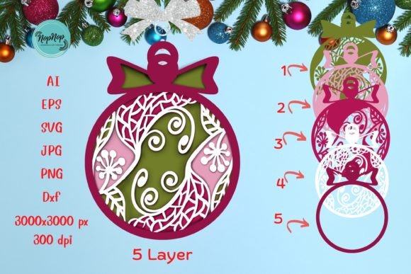 3D Christmas Ornament 004: A Versatile Digital Design for Creative Projects