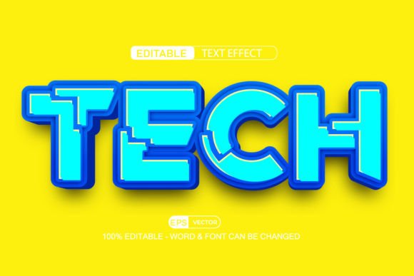 3D Editable Text Effect Vector for Dynamic Design Workflows