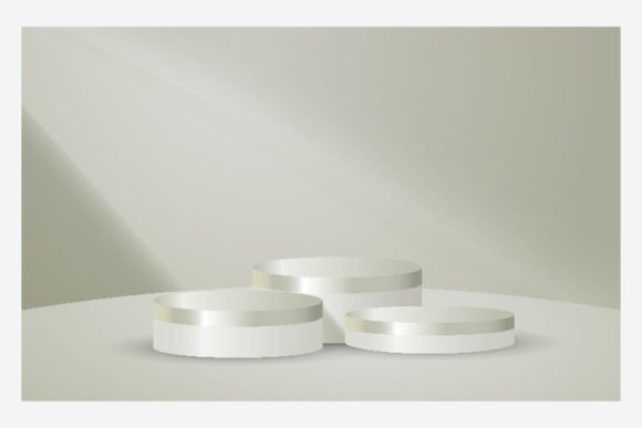 Abstract Scene 3D Round Podium Silver: A Modern Design Solution for Creatives and Professionals