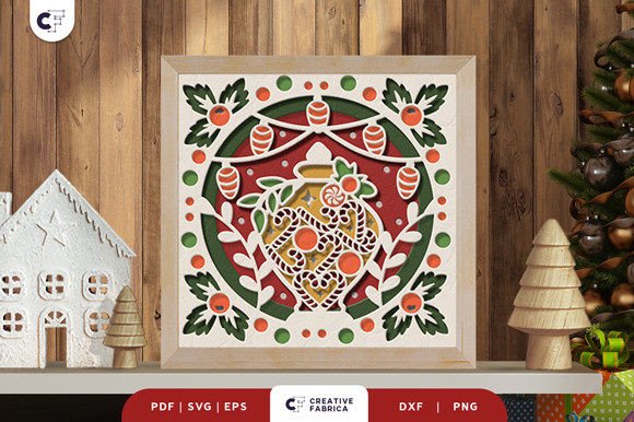 Candy Cane Jar 3D Shadow Box: A Creative Holiday Project for Craft Enthusiasts