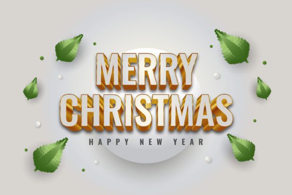 Christmas Banner or Card with 3D Text: A Festive and Professional Touch for Your Holiday Greetings