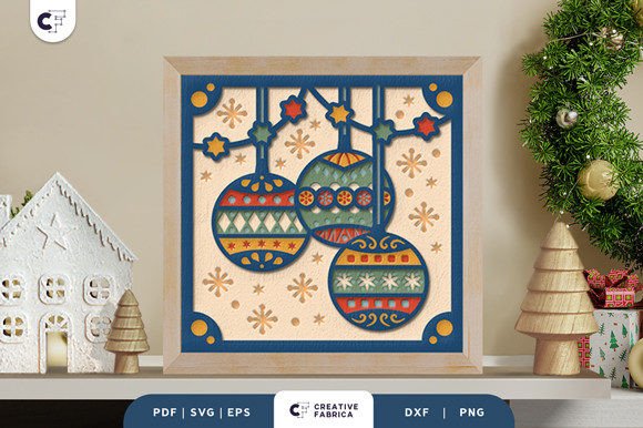 Christmas Hanging Baubles 3D Shadow Box: A Unique Craft Project for Holiday Enthusiasts