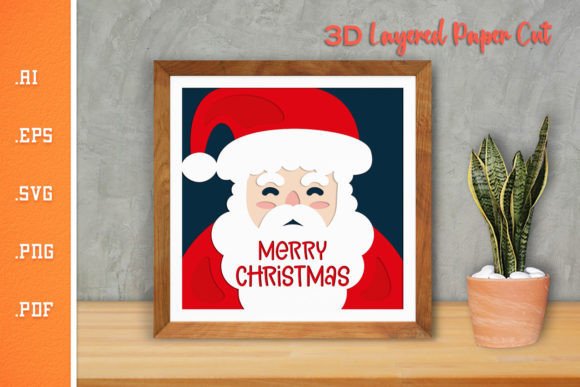 Christmas Santa - 3D SVG Paper Cut 9: A Creative and Practical Holiday Solution