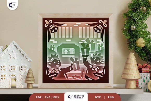 Christmas Toy Factory 3D Paper Cut