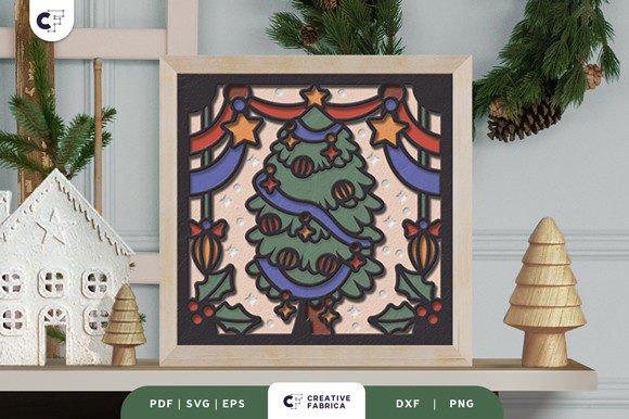Christmas Tree 3D Layered Paper Cut