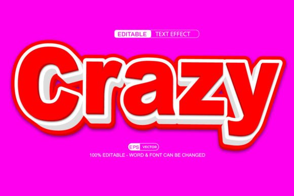 Crazy 3D Editable Text Effect Vector: A Versatile Design Tool for Creative Professionals
