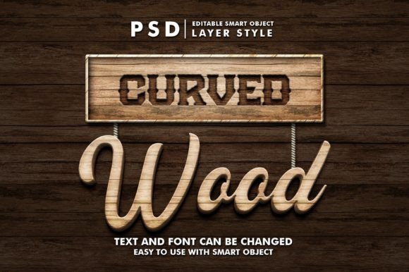 Curved Wood 3d Realistic Psd Text Effect: A Strategic Design Tool for Creative Professionals