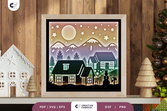 Discover the Magic of Christmas Village 3D Layered Paper Cut