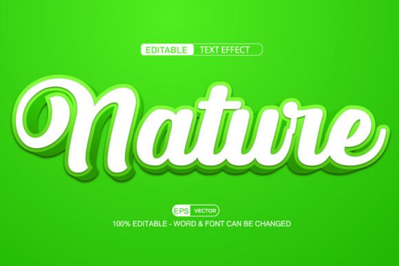 Exploring the Versatility of Nature 3d Editable Text Effect Vector