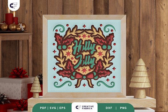 Holly Jolly Christmas Wreath 3D SVG: A Festive Craft Project for All Skill Levels