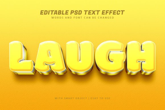 Laugh 3d Yellow Text Effect Editable: A Versatile Design Tool for Customization and Creativity
