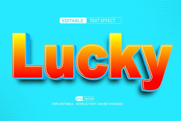 Lucky 3D Editable Text Effect Vector: A Versatile Design Tool for Creative Professionals