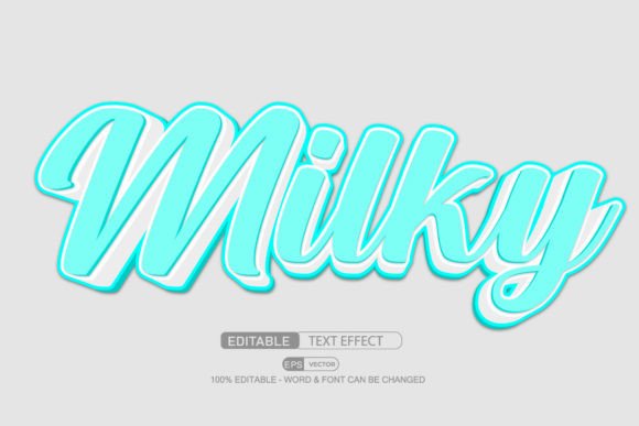Master the Milky 3D Editable Text Effect Vector for Stunning Designs