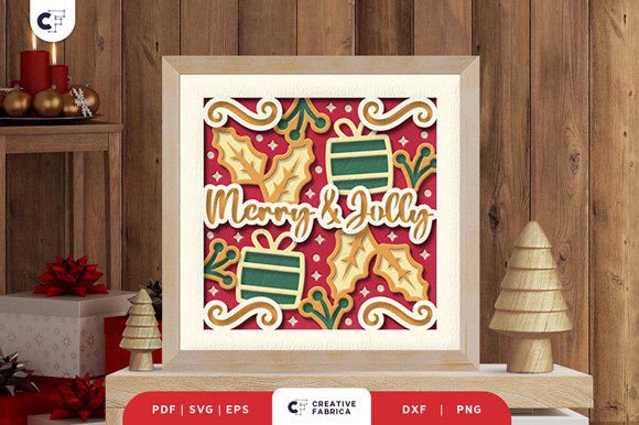 Merry and Jolly Christmas 3D Shadow Box: A Creative Holiday Project