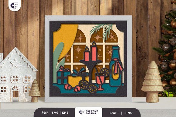 Mulled Wine on a Christmas Window 3D SVG: A Strategic Craft for Creative Expression