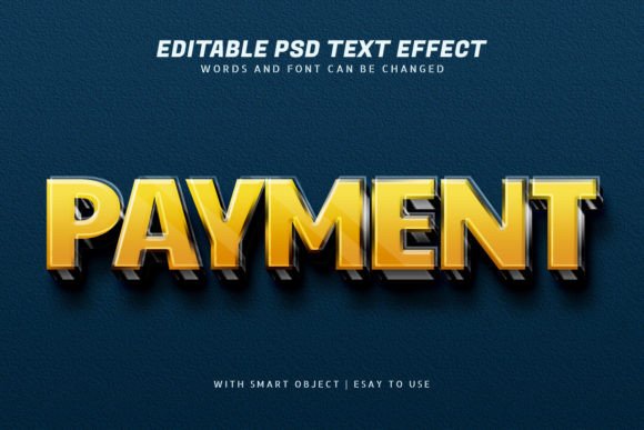 Payment 3d Yellow Text Effect Editable: A Versatile Design Tool for Digital Creators