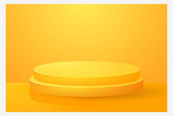 Realistic 3d Stacked Orange Podium