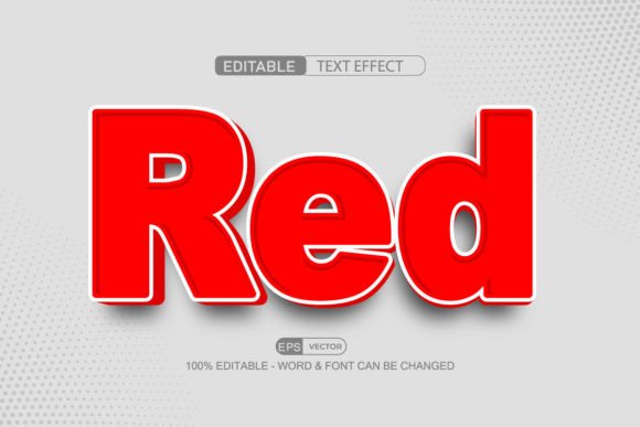 Red 3d Editable Text Effect Vector for Creative Projects