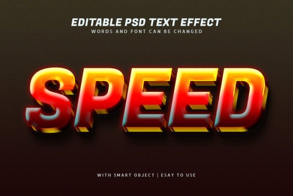 Revolutionize Your Design Workflow with Speed 3D Glow Text Effect Editable