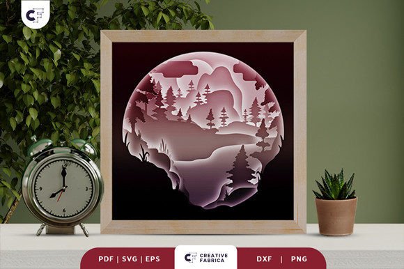 River in the Night Forest 3D Shadow Box: A Strategic Craft for Creative Expression