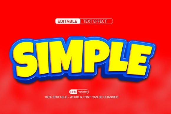 Simple 3D Editable Text Effect Vector: A Versatile Design Tool for Creatives
