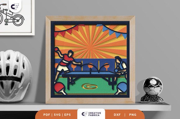 Table Tennis Competition 3D Shadow Box: A Creative Way to Celebrate the Game