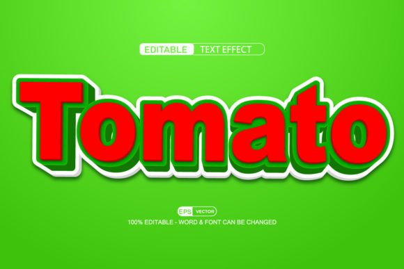 Tomato 3D Editable Text Effect Vector: A Versatile Design Tool