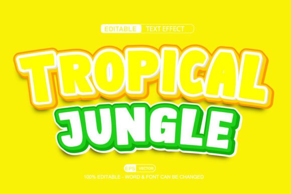 Tropical Jungle 3D Editable Text Effect: A Creative Tool for Modern Designers