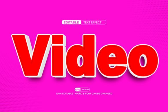 Video 3d Editable Text Effect Vector: A Versatile Design Tool