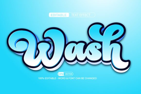 Wash 3d Editable Text Effect Vector: A Versatile Tool for Designers