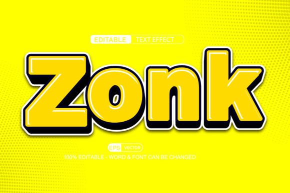 Zonk 3d Editable Text Effect Vector: A Versatile Tool for Creative Professionals